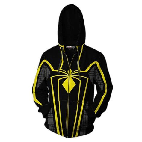 Yellow Spiderman Hoodie Jacket I Am Superhero