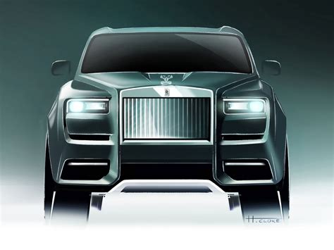 Rolls Royce Cullinan Design Sketch Render Car Body Design