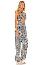 Lpa Baina Jumpsuit In Green And Ivory Dot Revolve