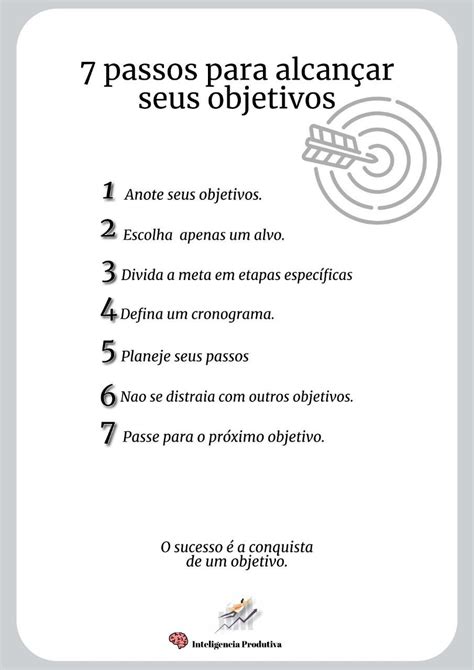 7 Passos Para Alcançar Seus Objetivos Caderno De Organização Alcance