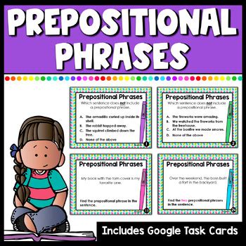 Prepositional Phrases Task Cards Print Google Classroom By Joyful 4th