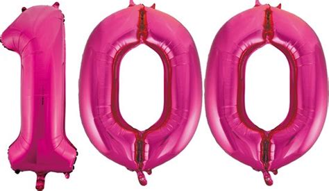 Helium Pink Roze Cijfer Ballonnen 100 Bol