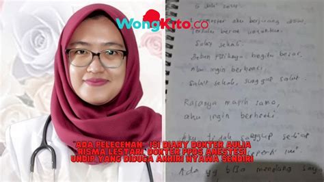 Ada Pelecehan Isi Diary Dr Aulia Risma Lestari Dokter PPDS Undip