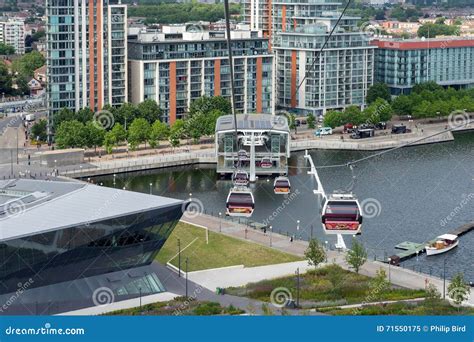 London June 25 View Of The London Cable Car Over The River T