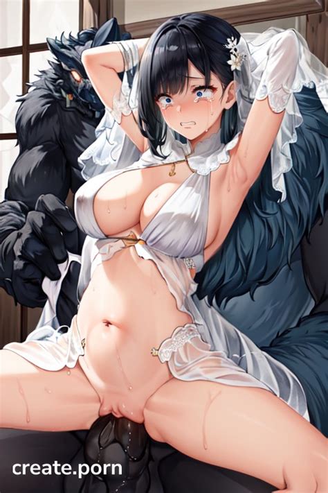 Fearful Wedding Dress 20s AI Porn