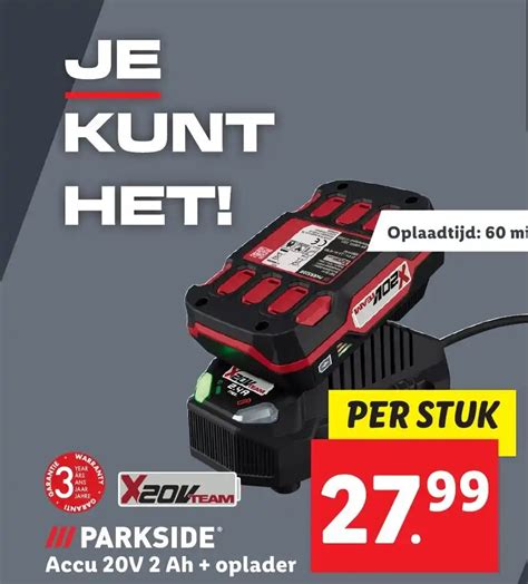 Parkside Accu V Ah Oplader Aanbieding Bij Lidl