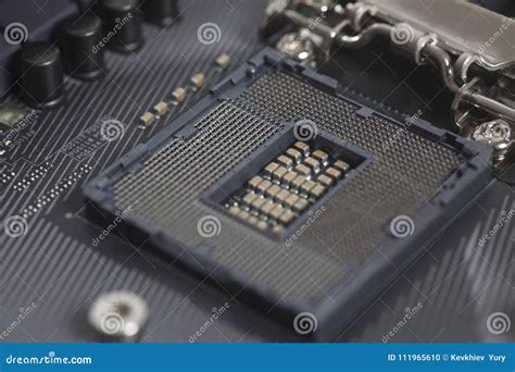 Intel LGA 1151 Cpu Socket On Motherboard Computer PC Royalty-Free Stock ...