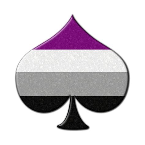 Large Ace Symbol in Asexual Pride Flag Colors - Asexual Pride - Pin ...