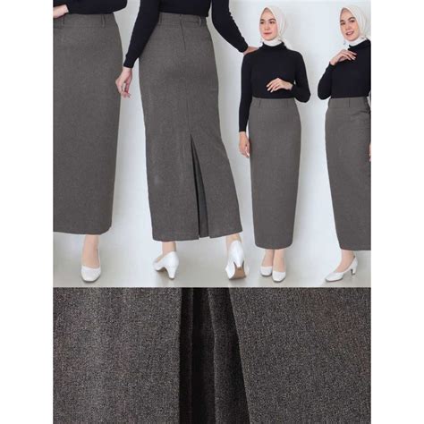 Jual Rok Kerja Span Panjang Rok Formal Panjang Rok Rempel Bawah