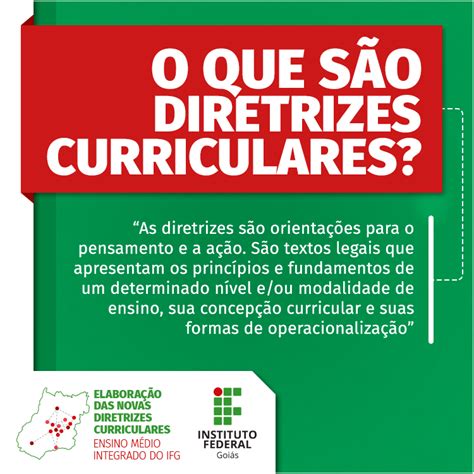 Instituto Federal De Goi S Minuta Das Diretrizes Curriculares Para O