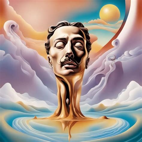 Salvador Dali inspired surreal ai image of himself