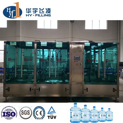 L Gallon Barrel Mineral Water Filling Machine Blowing Rinsing