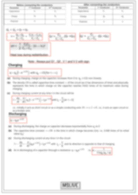 Solution Capacitor Formula Sheet Studypool