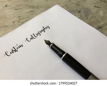 Sample Custom Calligraphy Fountain Pen Stock Photo 1799524027 ...