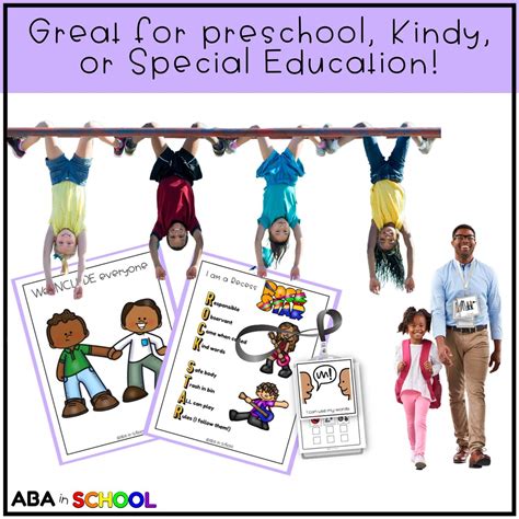 Recess Rules and Behavior Social Skills Visuals | Playground