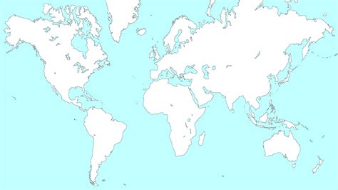 Blank Map Of The World With Borders