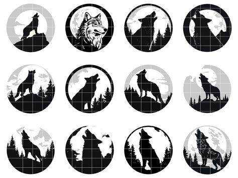 Wolf Silhouette SVG, Wolf SVG, Wolf Pack SVG, Great Wolf Lodge Svg, Howling Wolf Svg, Wolf Moon ...