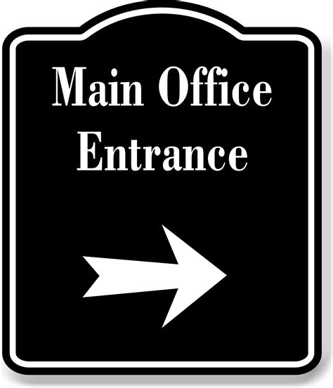 Welcome Main Entrance Visitors Enter Here Sign 10x14