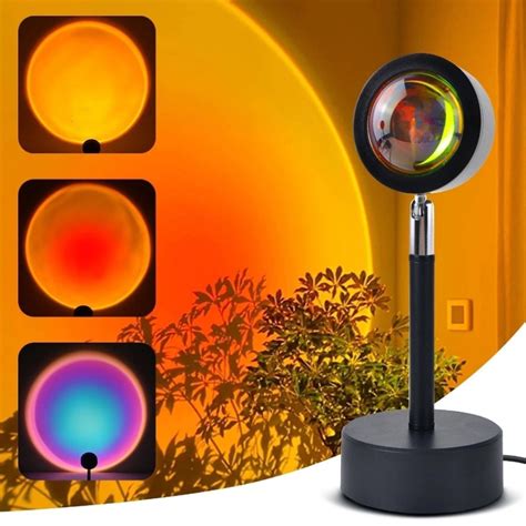 Lumin Ria Por Do Sol Luz Noturna Projetor Led Sunset Light Shopee Brasil