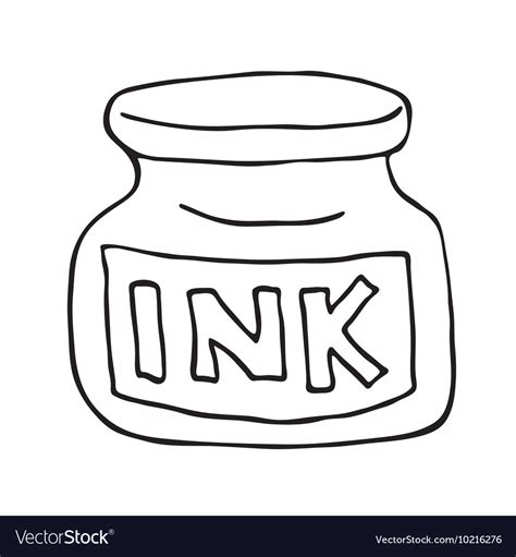 Ink Pot Icon Royalty Free Vector Image Vectorstock