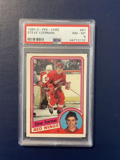 O Pee Chee Opc Hockey Steve Yzerman Rookie Card Rc Psa Ebay