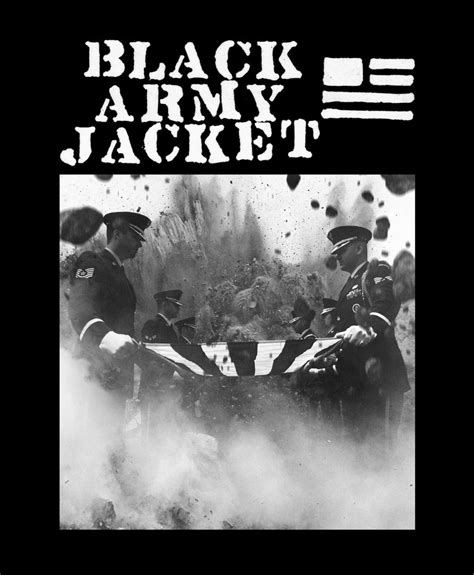 Black Army Jacket Open Casket Two Sided Shirt Black Army Jacket