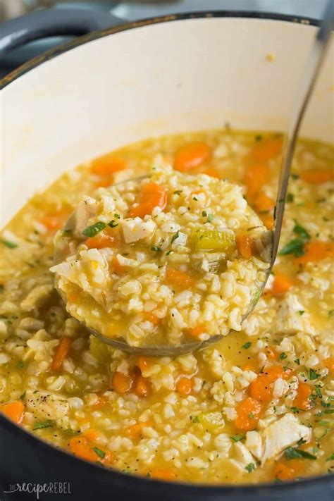 Chicken Rice Soup Stove Top Or Slow Cooker The Recipe Rebel