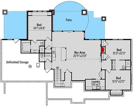 New American House Plan With Amazing Views To The Rear 95058RW Floor