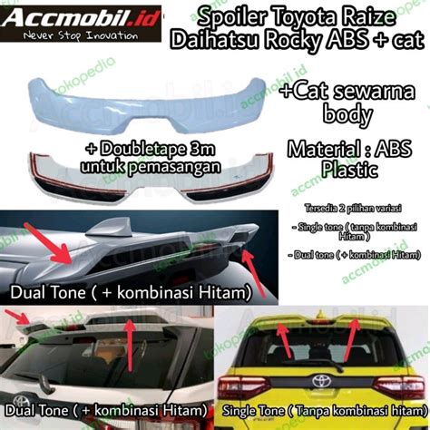 Best Product Spoiler Toyota Raize Daihatsu Rocky Perodua Ativa Plastic