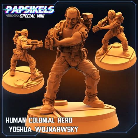 Nemesis Human Colonial Marine By Papsikel Resin 28mm 3d Etsy