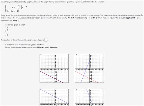 Solved Solve The System Of Equations By Graphing Choose The Chegg