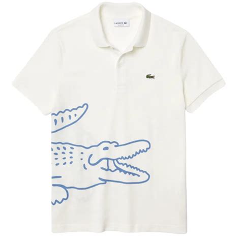 Áo Polo Lacoste Mens Regular Fit Crocodile Print Cotton Piqué Polo