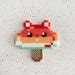 Hamster Popsicle Pixel Perler Beads Art Can Be Fridge Magnet Keychain