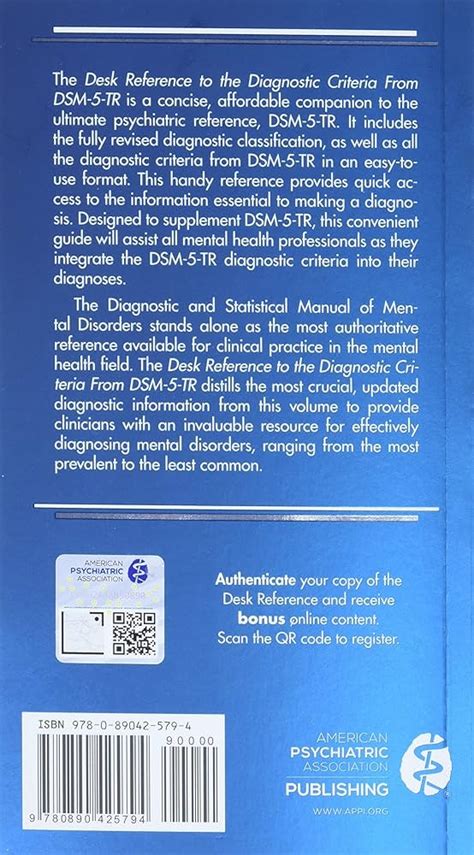 Desk Reference To The Diagnostic Criteria From DSM 5 TR 54 OFF