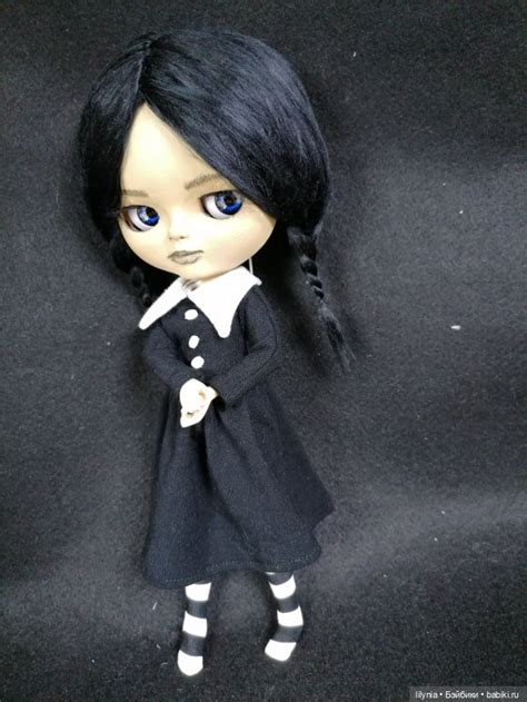 Венсдей Адамс Кастом Блайз blythe / ООАК игровых кукол / Шопик ...
