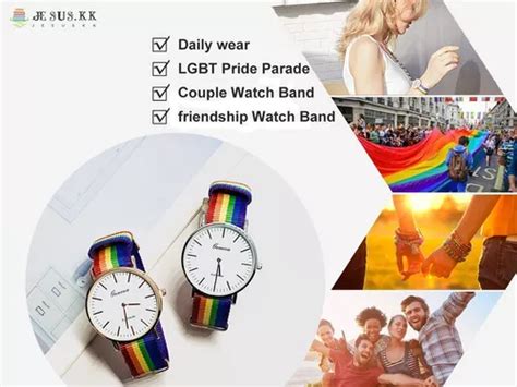 Reloj Pulsera Lgbt Orgullo Gay Extensible Arco Ris Colores En Venta En