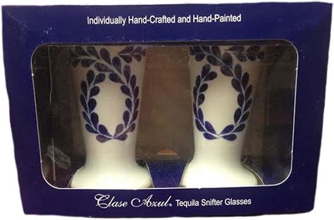 Set Of 2 Clase Azul Tequila Artisan Hand Painted Ceramic Tasting