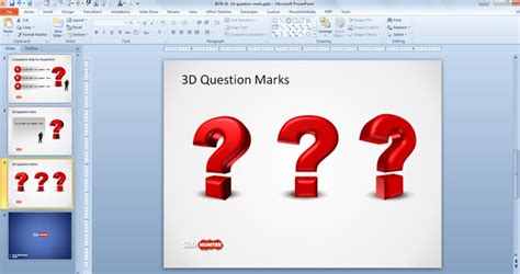 Free 3D Question Mark Template for PowerPoint & Presentation Slides