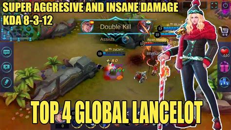 Super Aggresive And Insane Damage Top 4 Global Lancelot Gameplay And