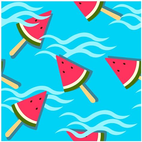 Premium Vector Slices Watermelon Seamless Pattern