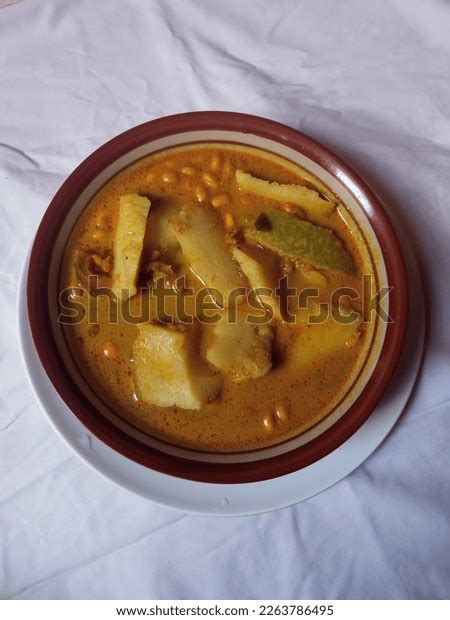 Lontong Sayur Lontong Kari Traditional Indonesian Stock Photo ...