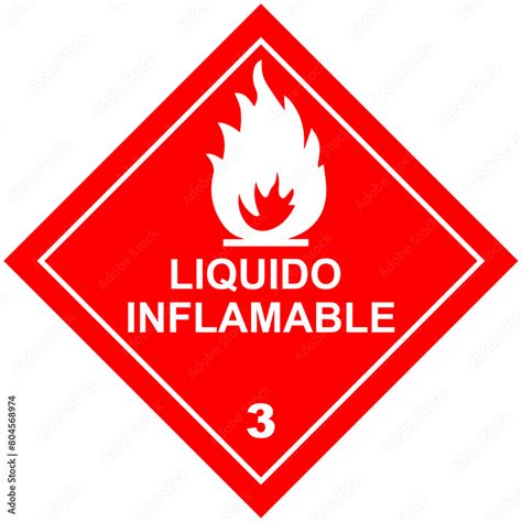 Vm Liquido Inflamable Pictograma Vector Imagen Inflamable