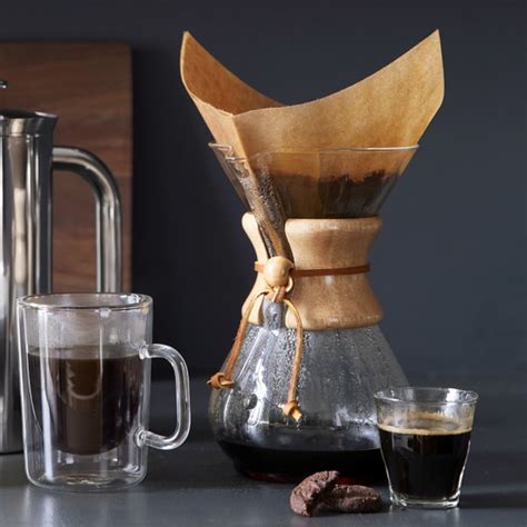 Chemex® 10 Cup Pour Over Glass Coffee Maker With Wood Collar Williams Sonoma