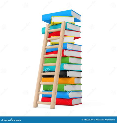 Concepto De La Educaci N Escalera De Madera Con La Pila De Libros De