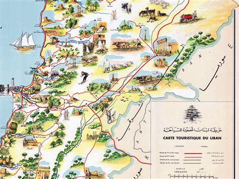 Pictorial map of Lebanon, old Lebanon poster, Lebanon art map, tourist ...