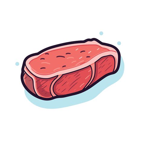 Vector of a raw piece of meat on a clean white background 26309740 ...