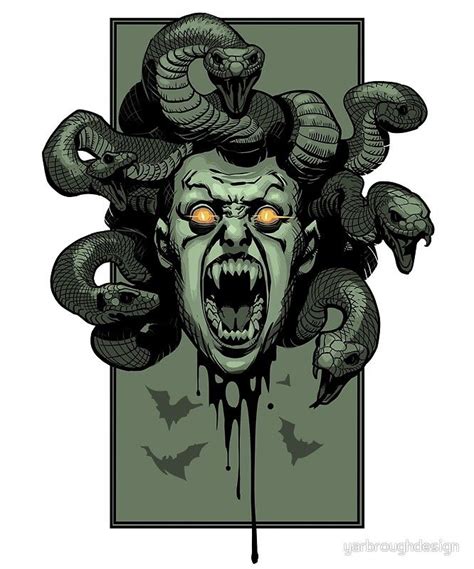 Severed Creepy Medusa Head Poster For Sale By Yarbroughdesign