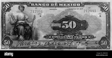 Photo Banknote Mexico 1934 50 Pesos Stock Photo Alamy