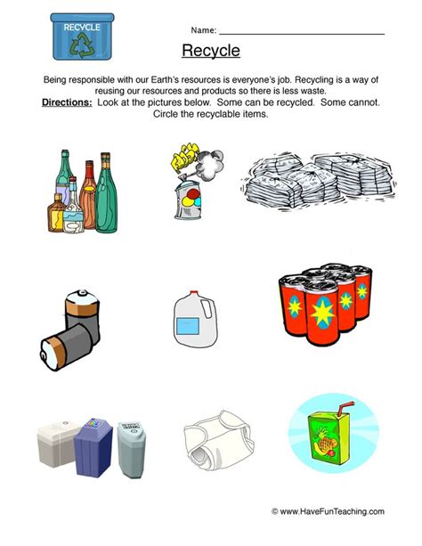 10 Reduce Reuse Recycle Worksheets Worksheets Decoomo