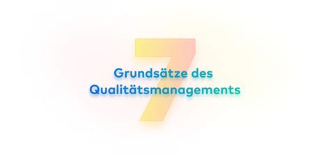 Qualitätsmanagement sieben Grundsätze orgavision